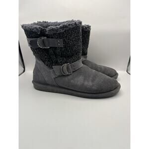 Bearpaw Nova Gray Wool Boots Women Size 11